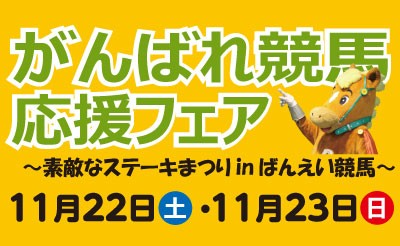 11/22（土）・23（日）がんばれ競馬応援フェア